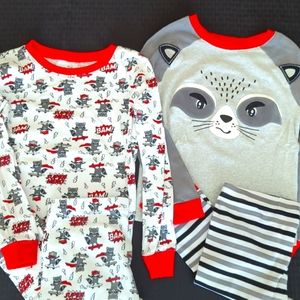 Boys size 8 Raccoon pajamas